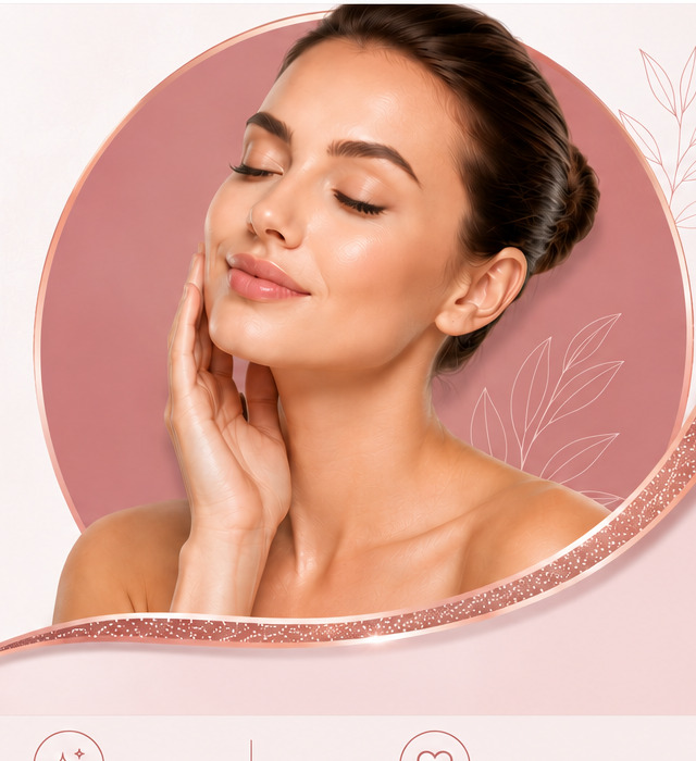 Woman enjoying healthy glowing skin